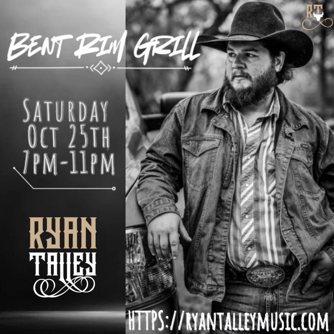 Ryan Talley, Texas country music singer-songwriter, performing live on stage with acoustic guitar. Professional country band for hire. Book Ryan Talley Music for events, weddings, and concerts in TX.